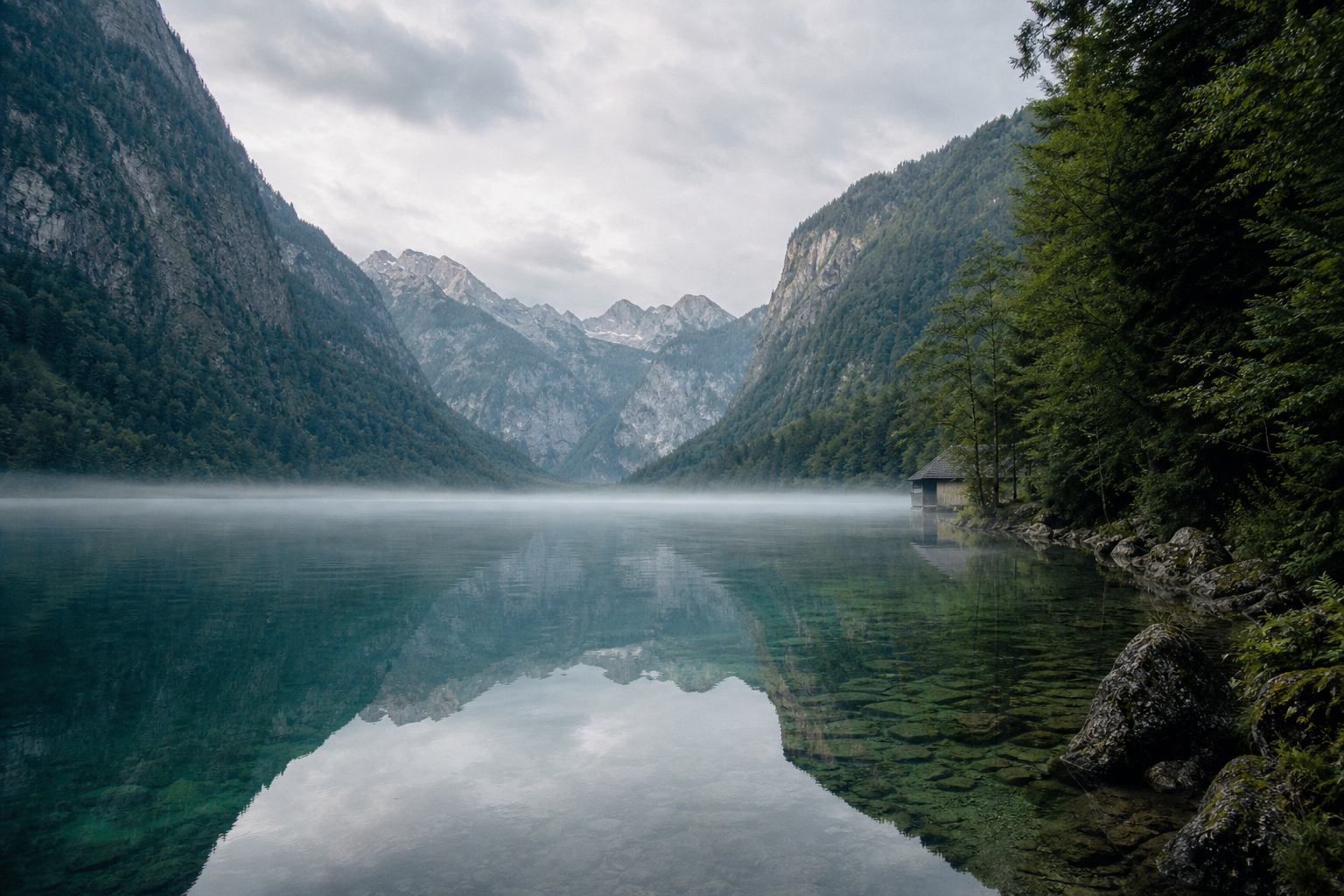 Alpener See mit klarer Wasserfläche und Berghängen